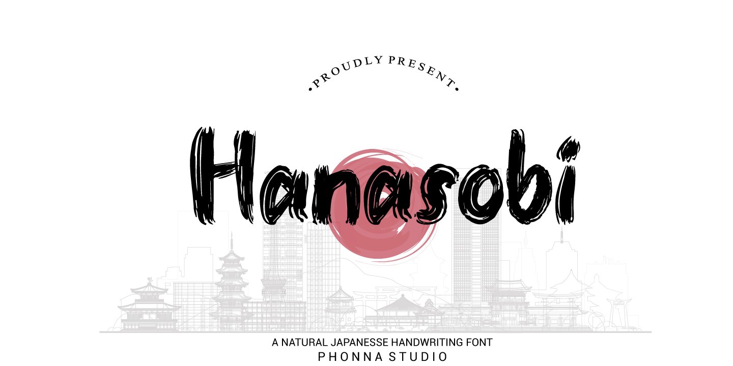 Пример шрифта Hanasobi Regular