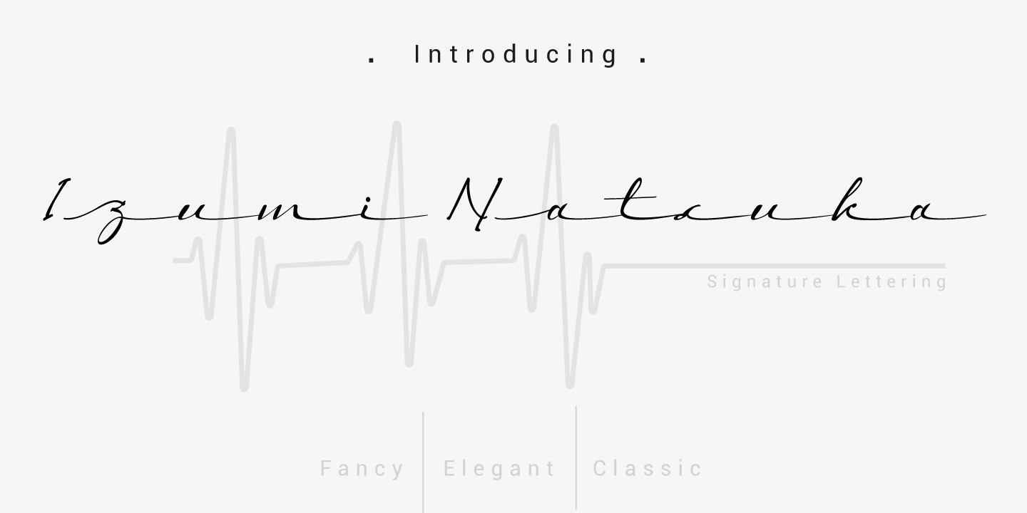 Пример шрифта Izumi Natsuka Regular