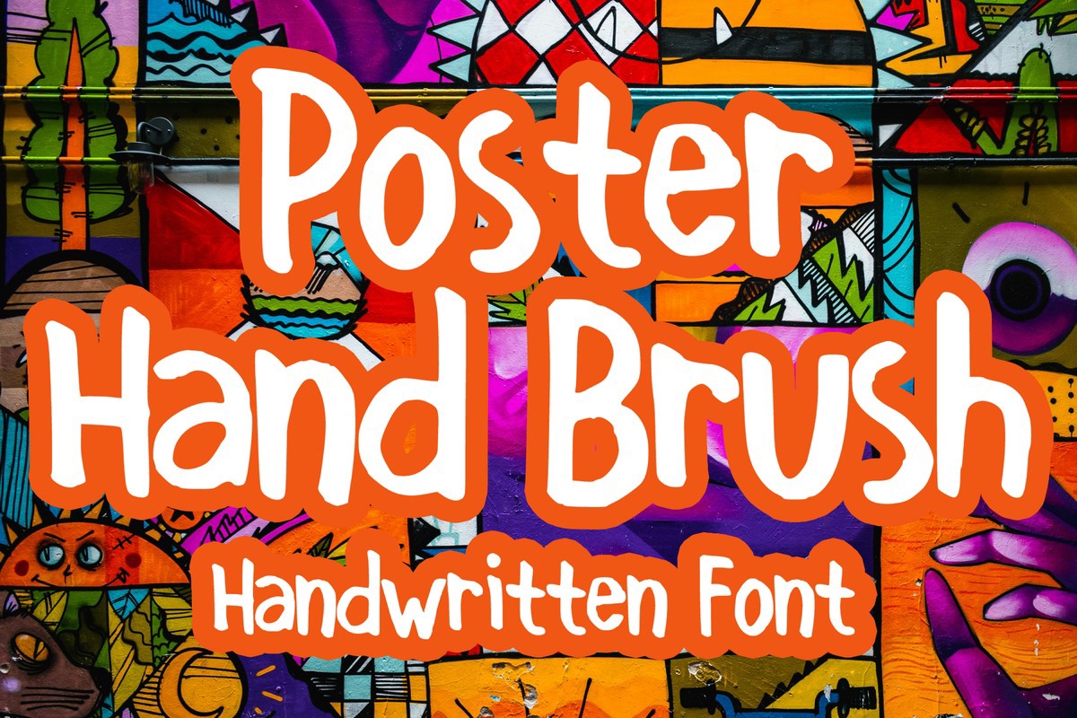 Пример шрифта Poster Hand Brush Regular