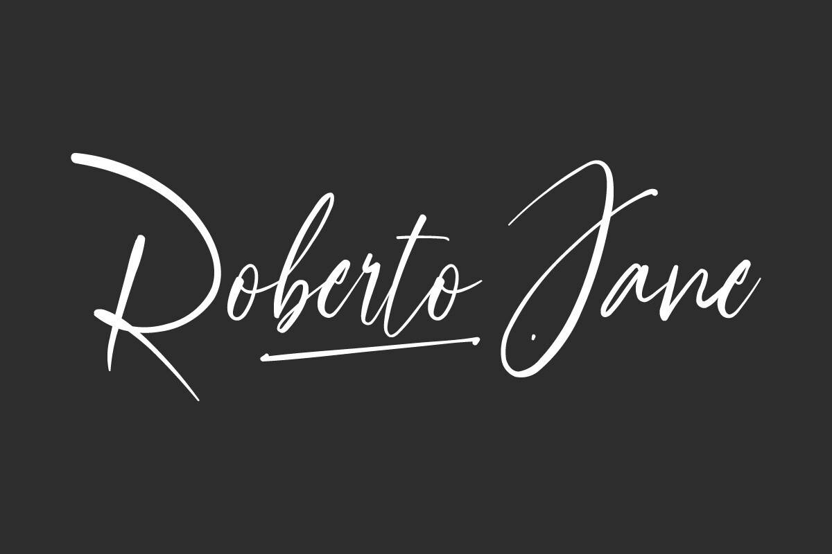 Пример шрифта Roberto Jane Regular