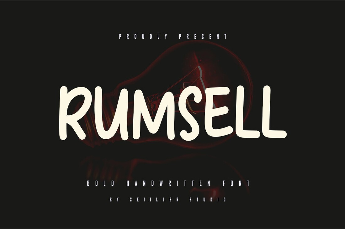 Пример шрифта Rumsell Regular