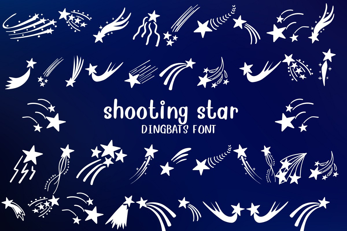 Пример шрифта Shooting Star Regular
