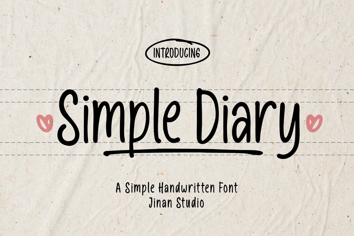 Пример шрифта Simple Diary Regular