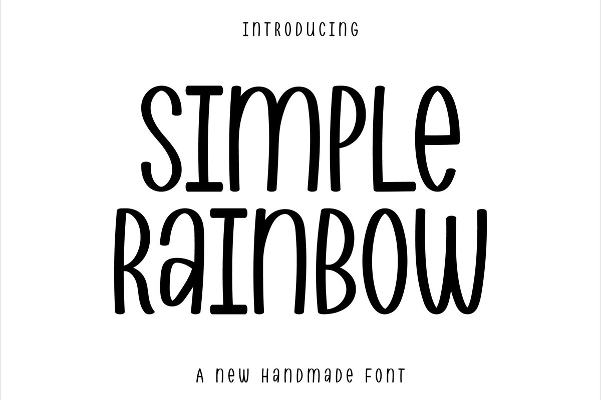 Пример шрифта Simple Rainbow Regular