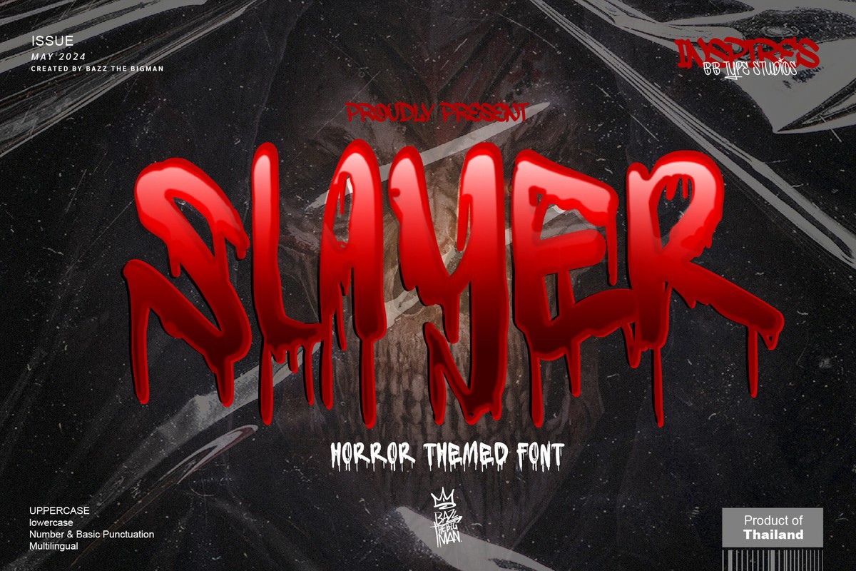 Пример шрифта Slayer Regular