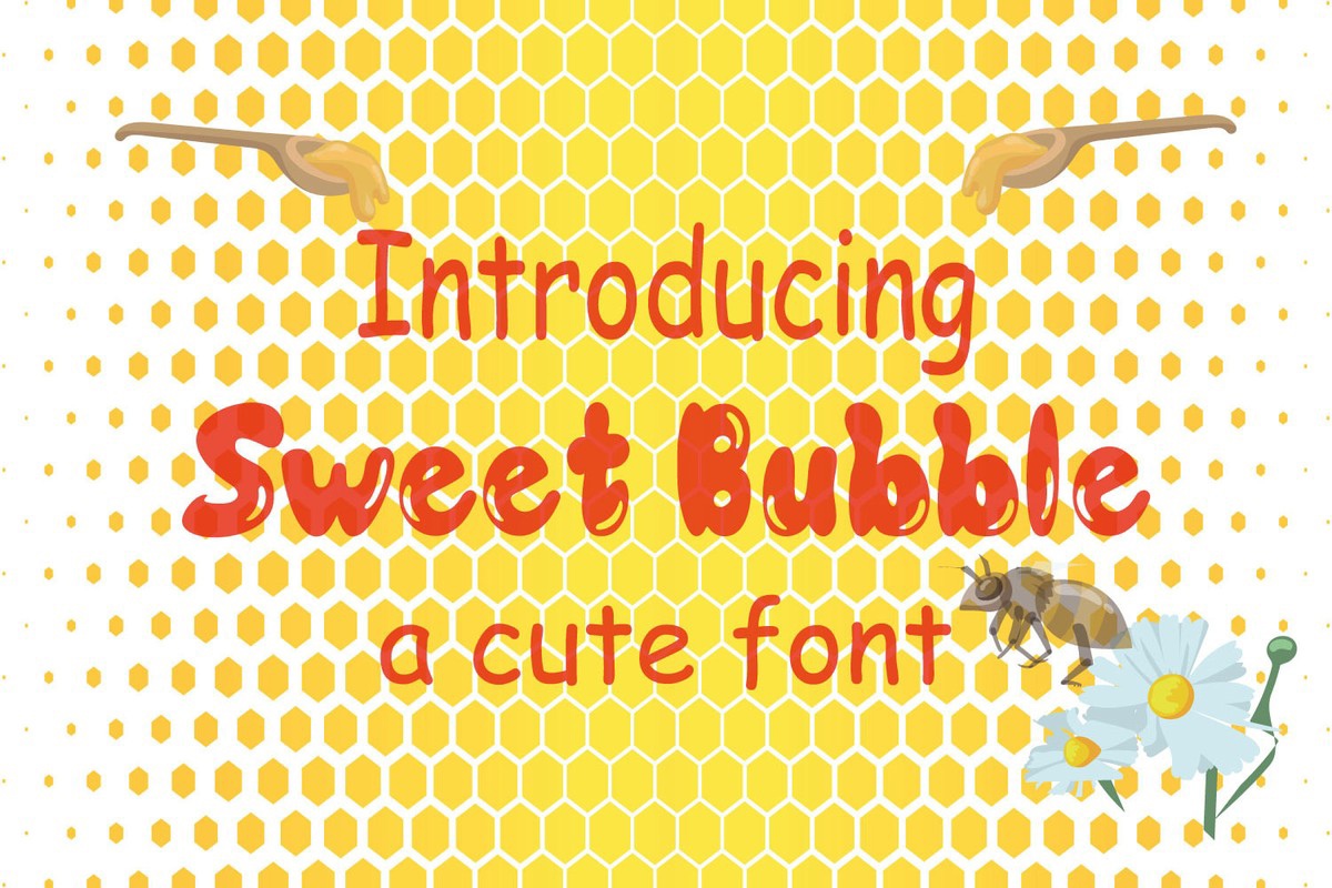 Пример шрифта Sweet Bubble Regular
