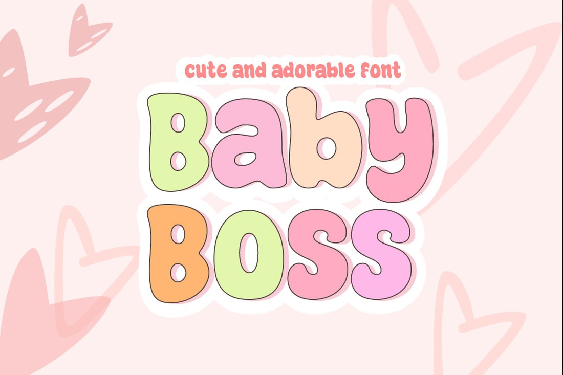 Пример шрифта Baby Boss Regular