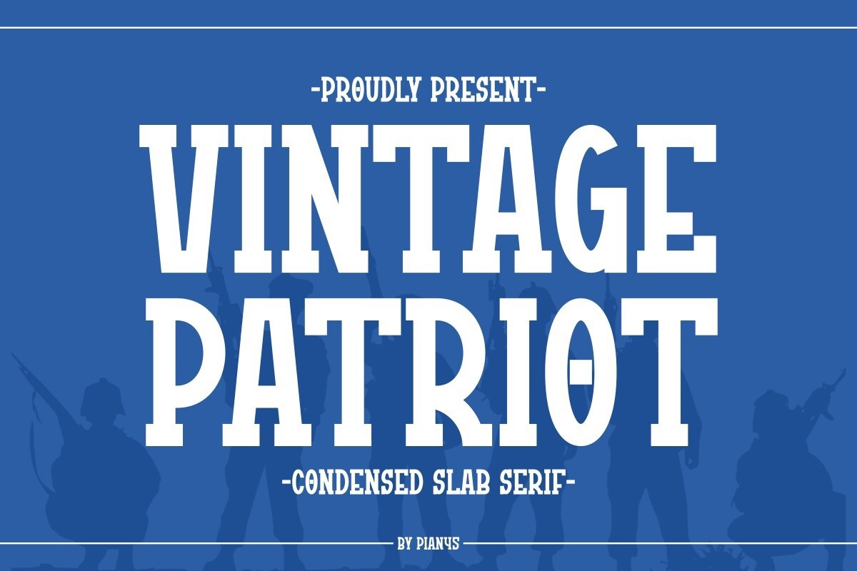 Пример шрифта Vintage Patriot Regular
