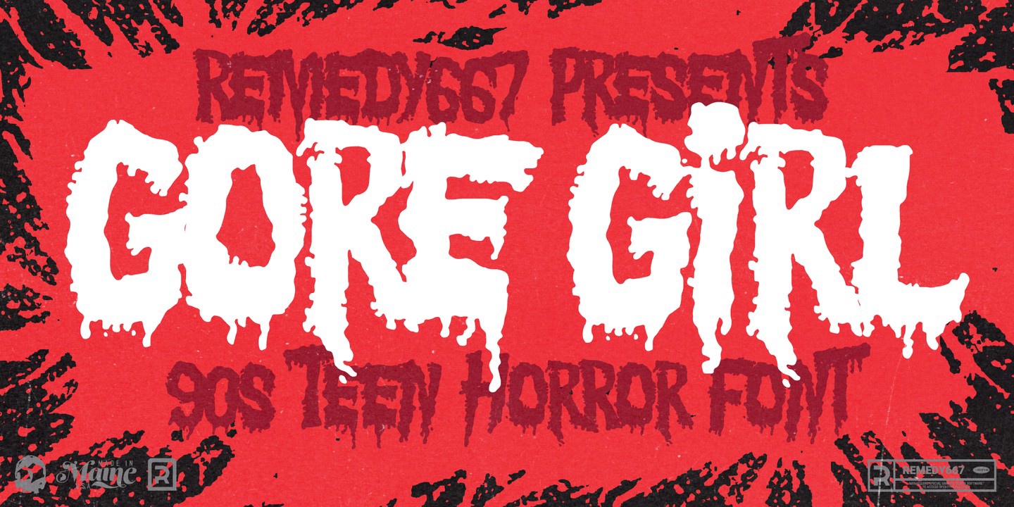 Пример шрифта Gore Girl Regular