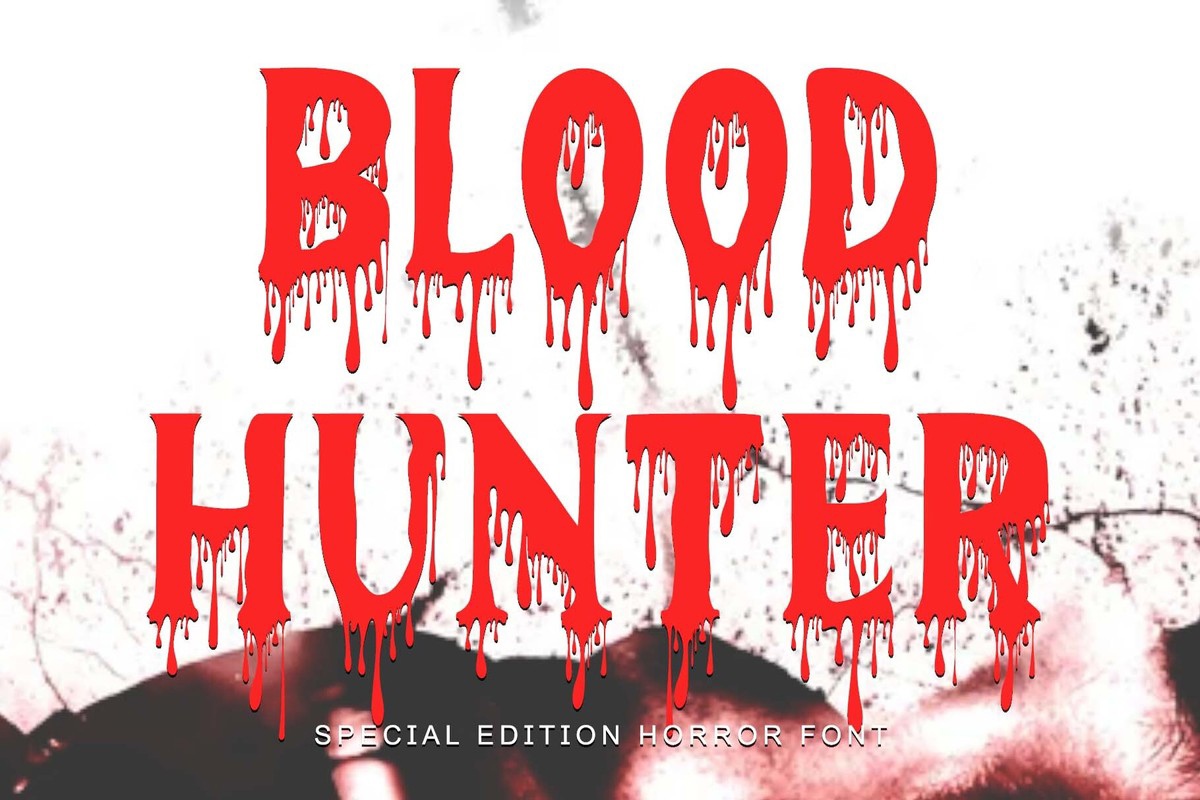 Пример шрифта Blood Hunter Regular