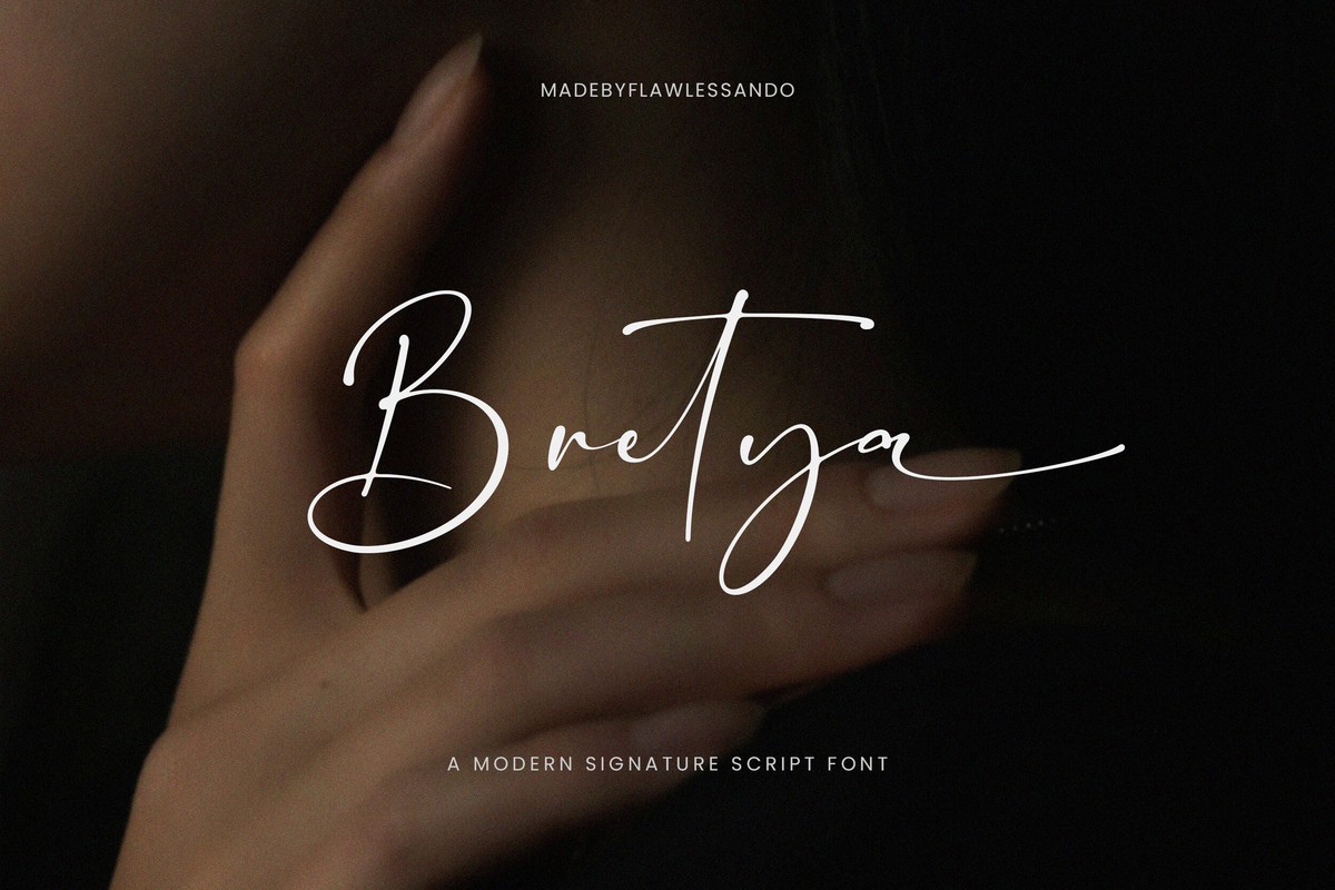 Пример шрифта Bretya Regular