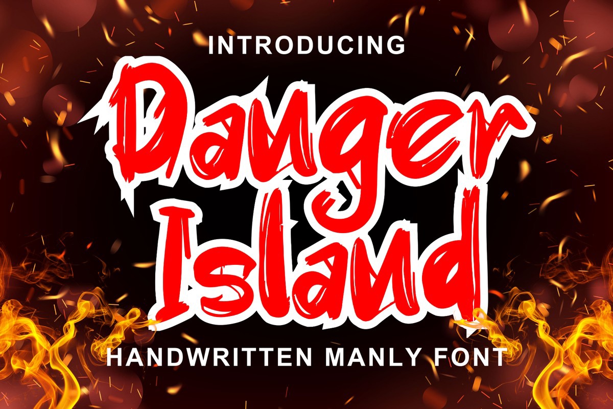 Пример шрифта Danger Island Italic