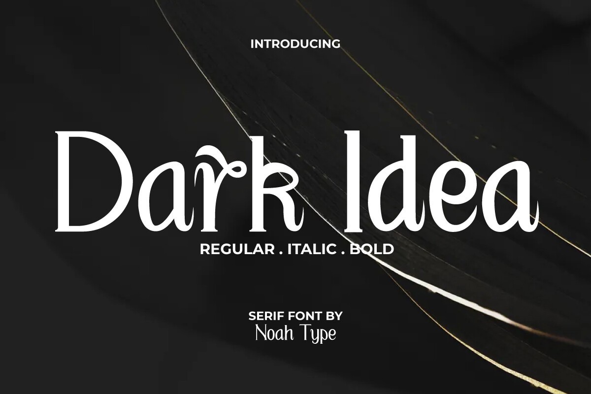 Пример шрифта Dark Idea Regular
