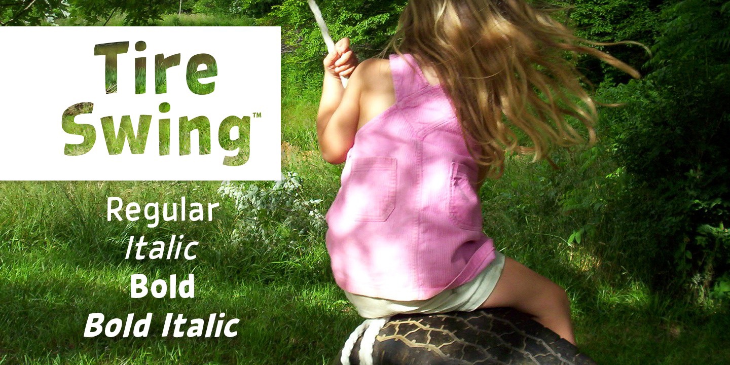 Пример шрифта Tire Swing BB Regular