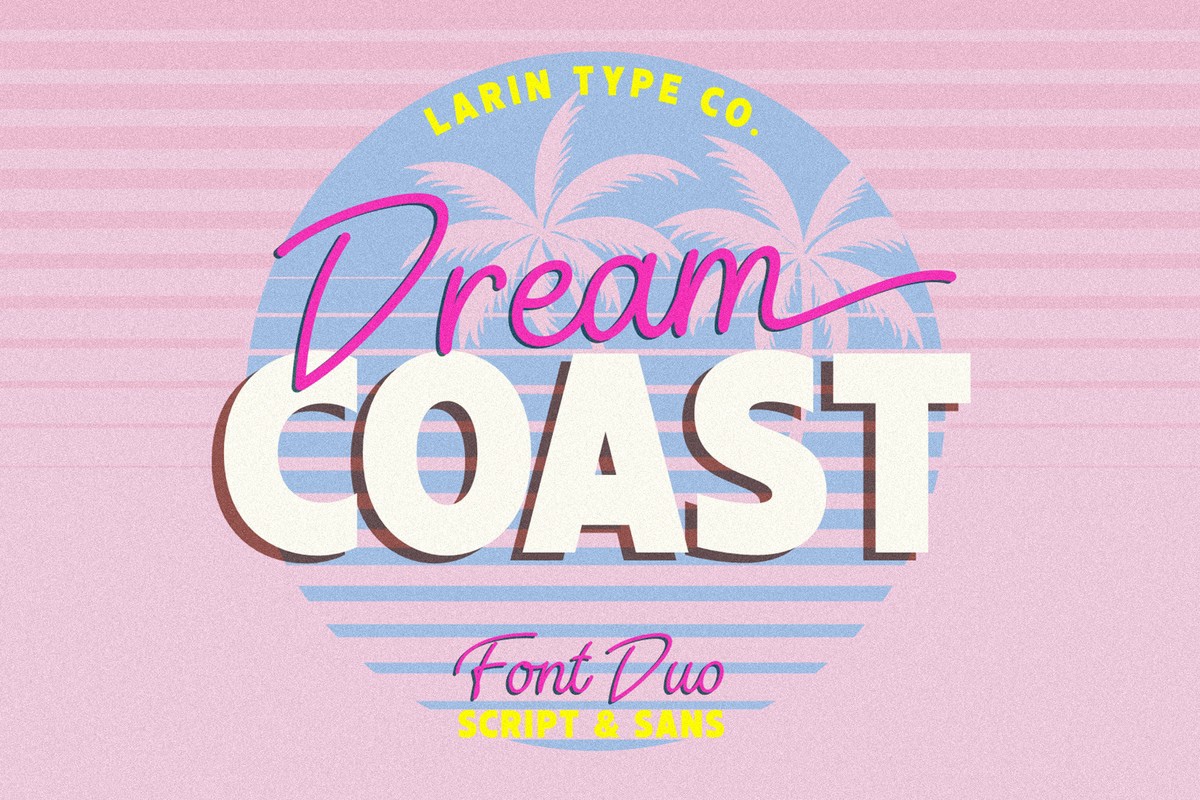 Пример шрифта Dream Coast Regular
