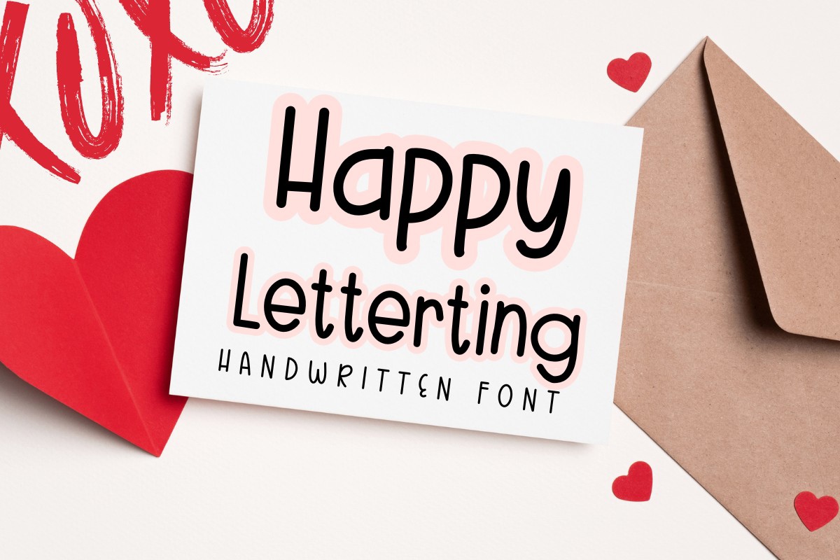 Пример шрифта Happy Lettering Regular