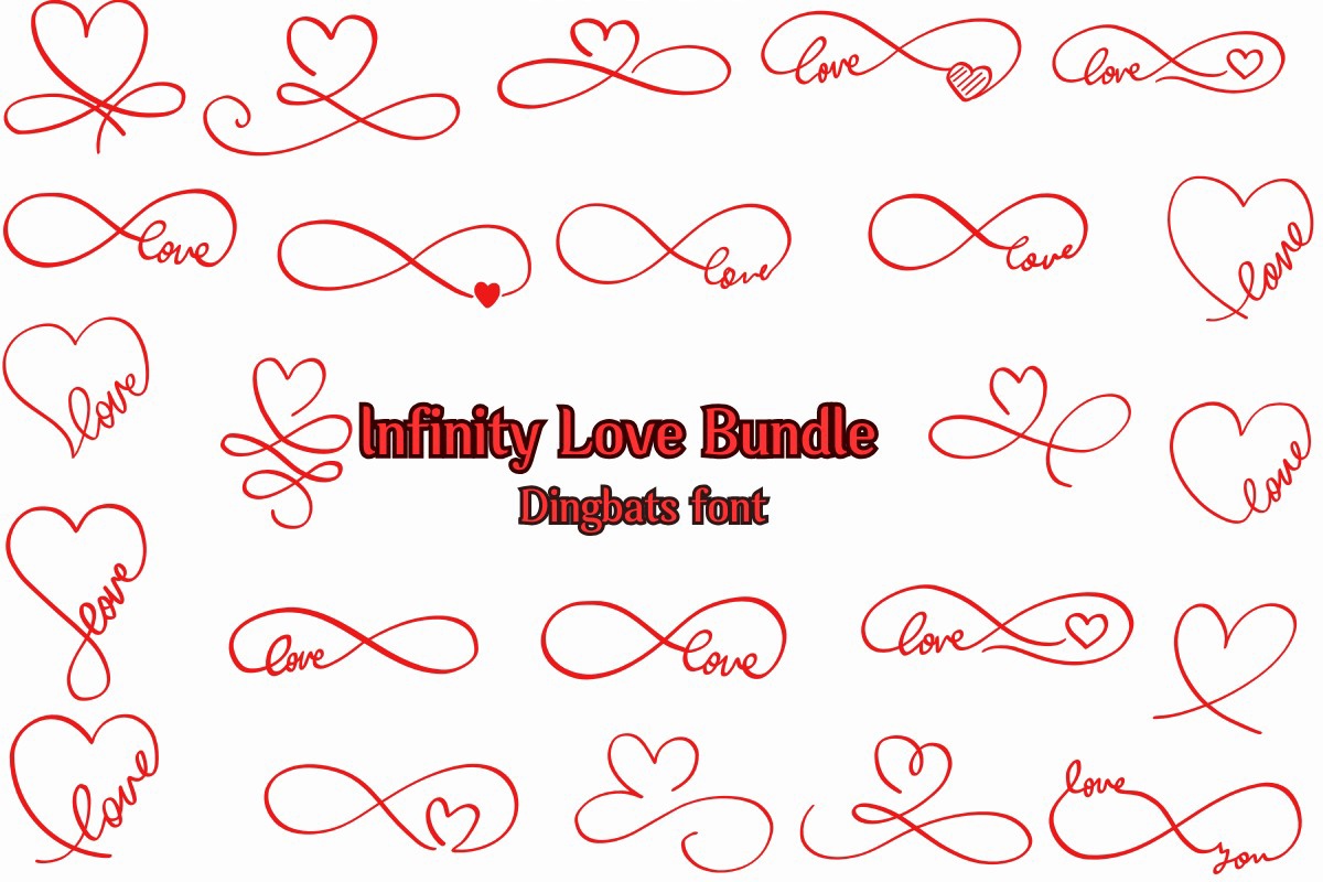 Пример шрифта Infinity Love Bundle Regular