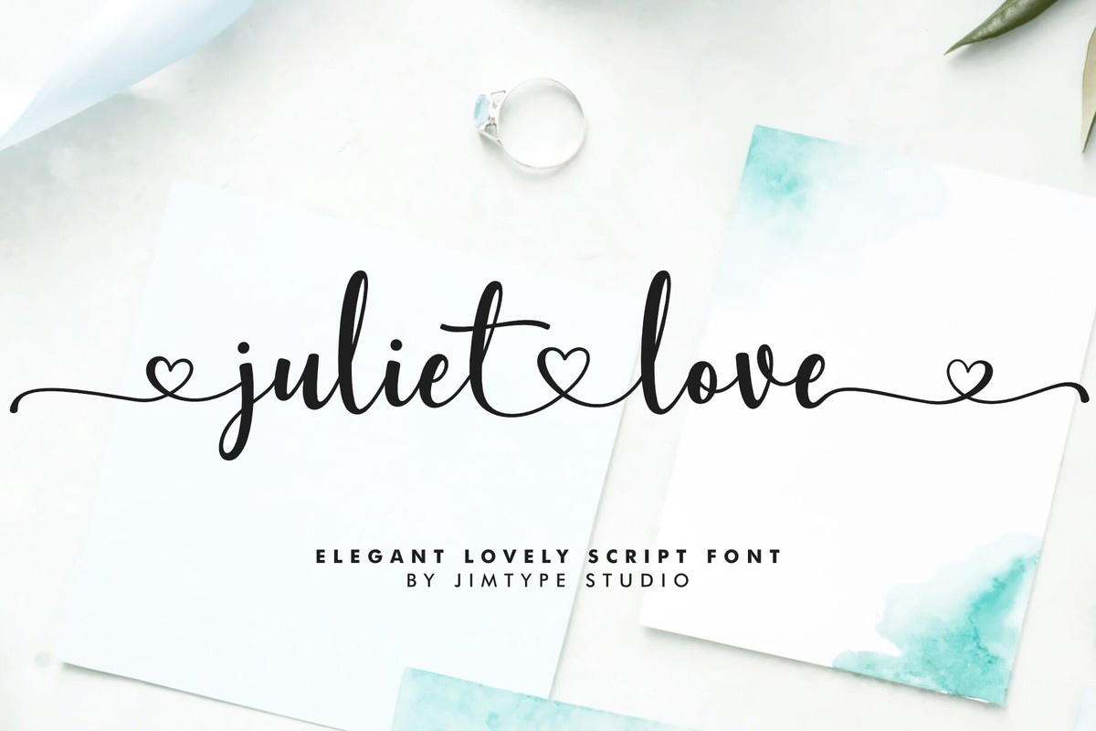 Пример шрифта Juliet Love Regular