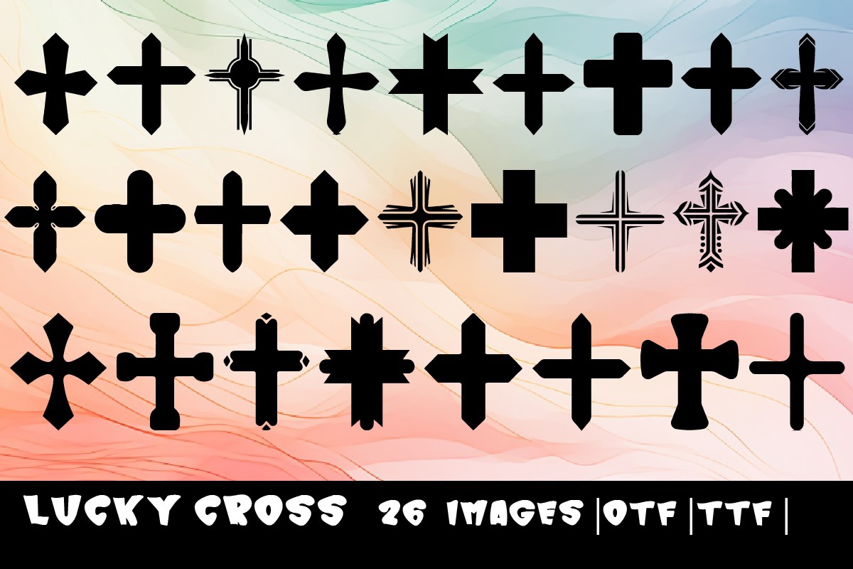 Пример шрифта Lucky Cross Regular