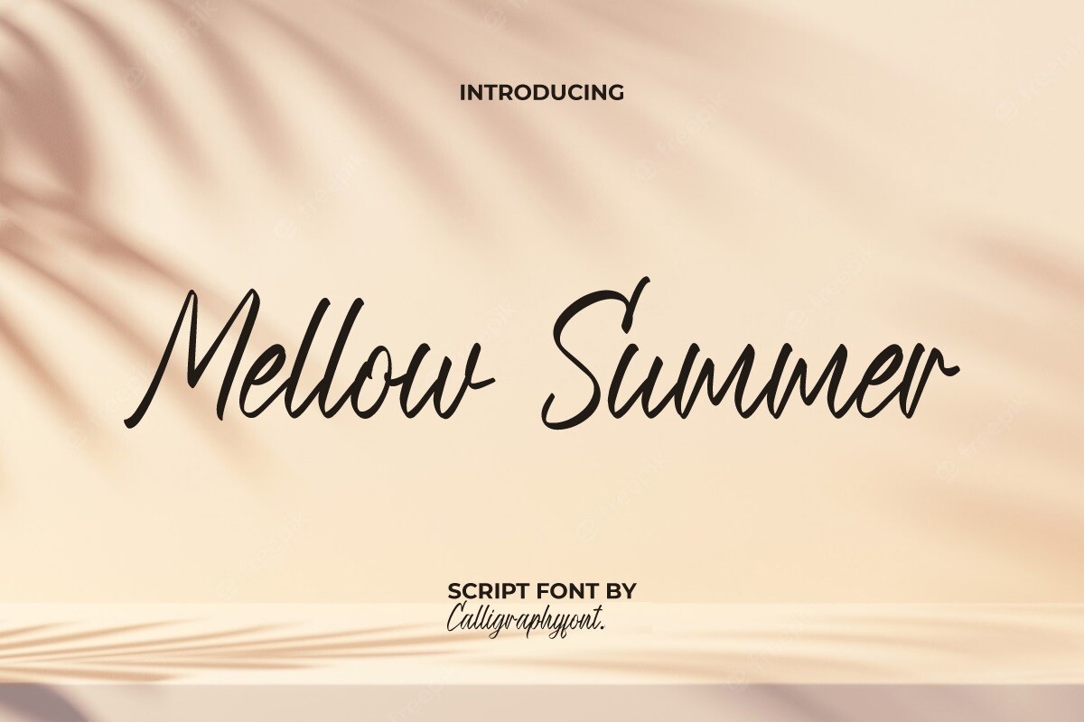 Пример шрифта Mellow Summer Regular