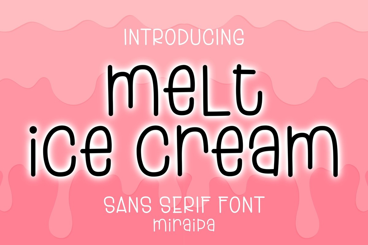Пример шрифта Melt Ice Cream Regular