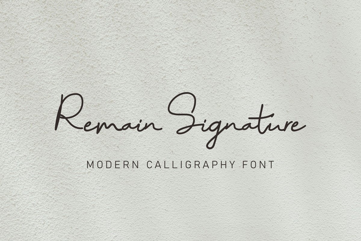 Пример шрифта Remain Signature Regular