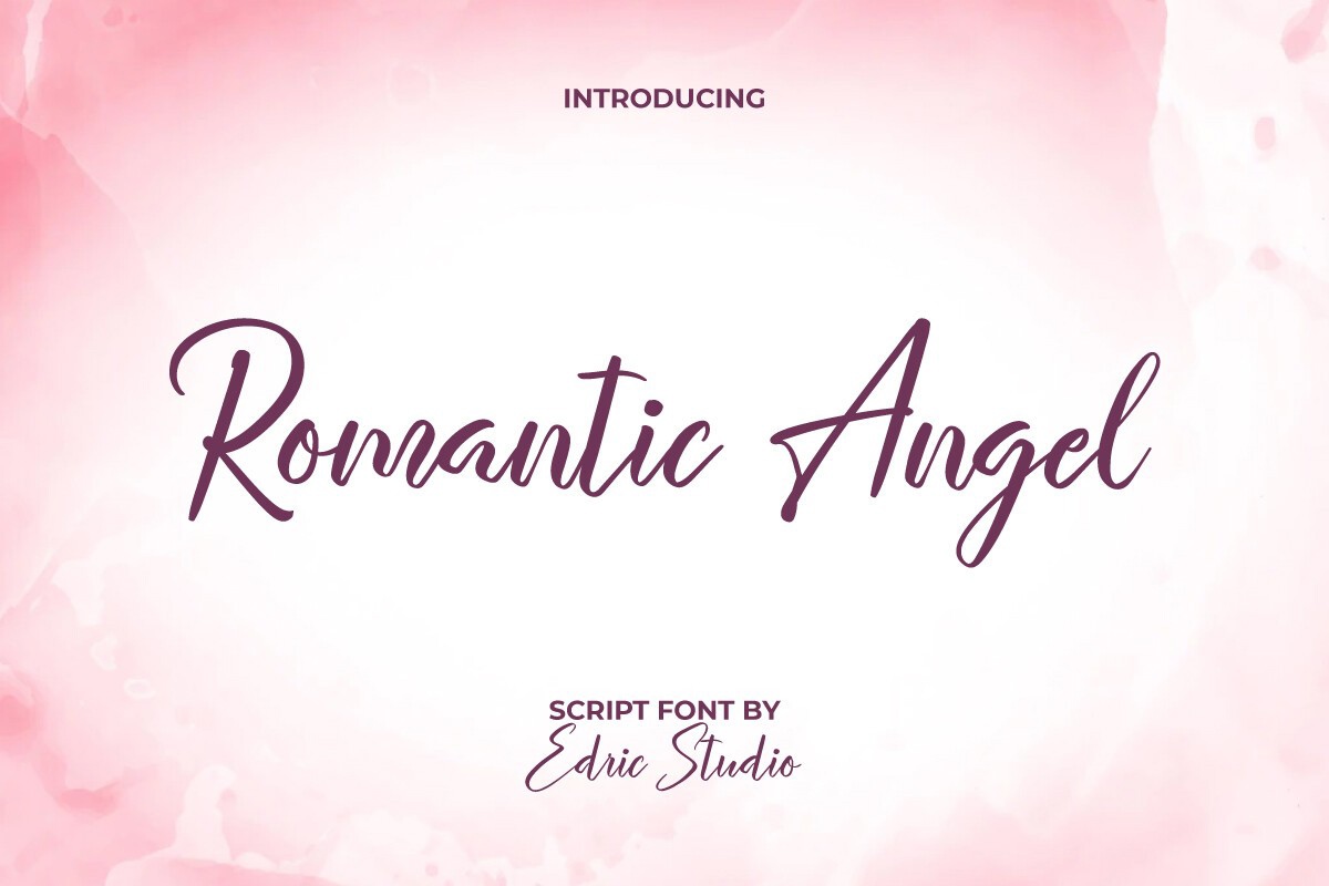 Пример шрифта Romantic Angel Regular