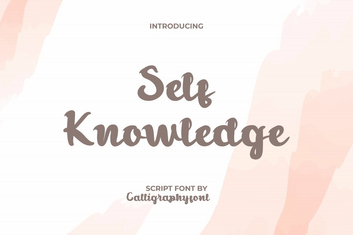 Пример шрифта Self Knowledge Regular