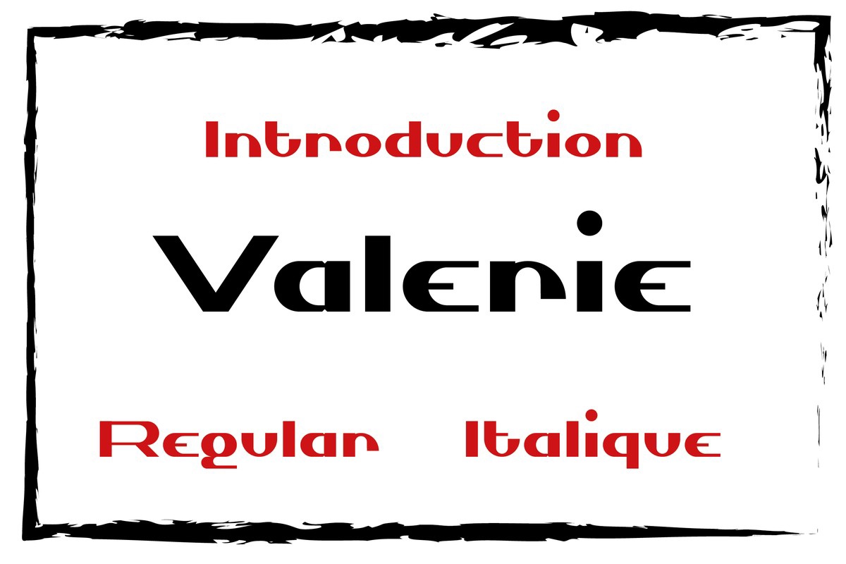 Пример шрифта Valerie Regular