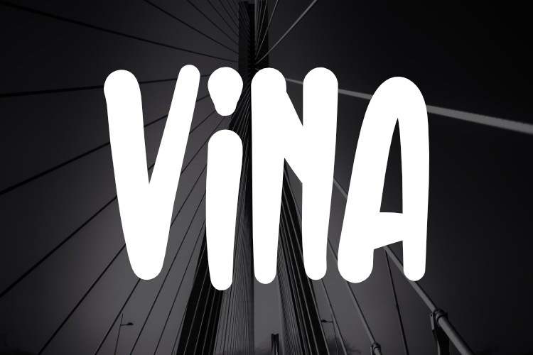 Пример шрифта Vina Regular