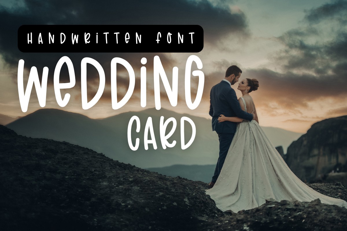Пример шрифта Wedding Card Regular
