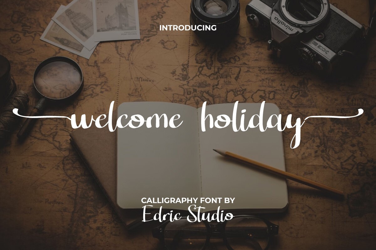 Пример шрифта Welcome Holiday Regular