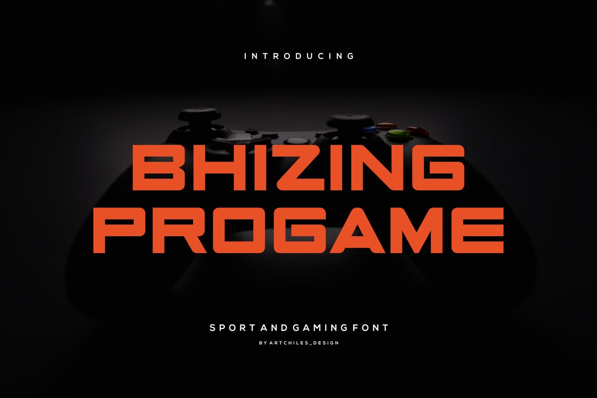 Пример шрифта Bhizing Progame Regular