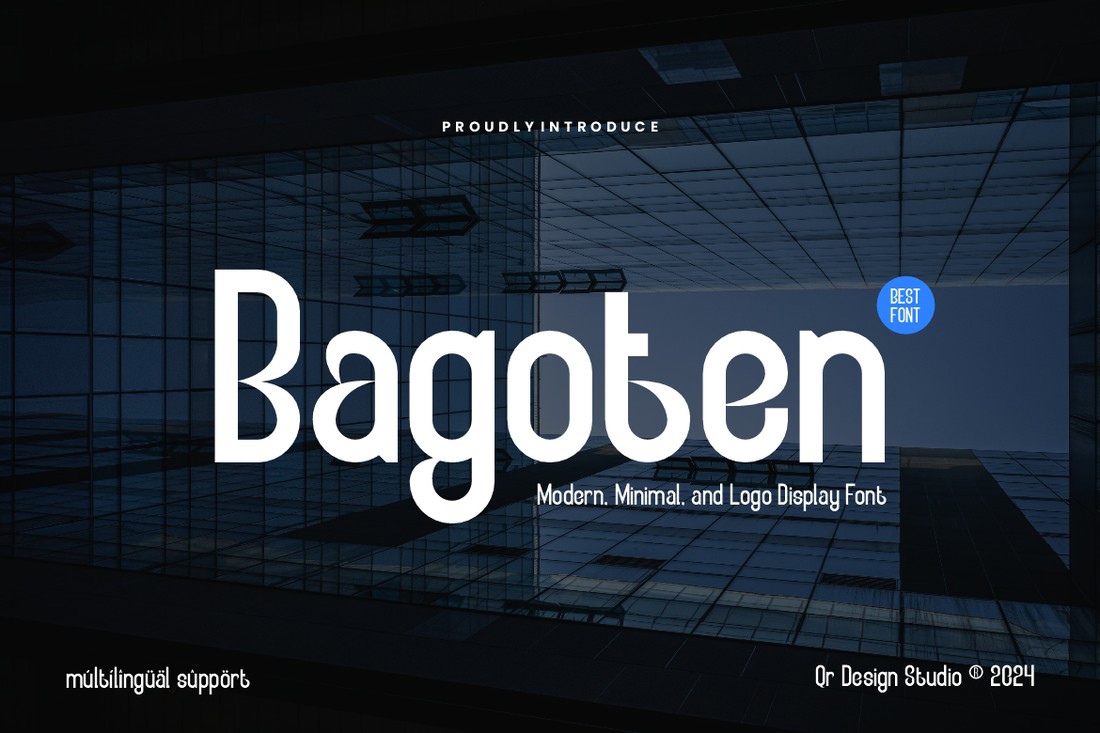 Пример шрифта Bagoten Regular