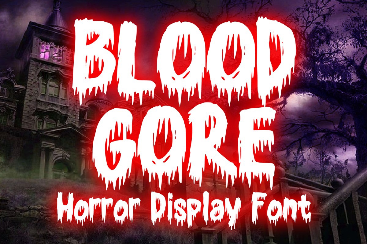 Пример шрифта Blood Gore Regular