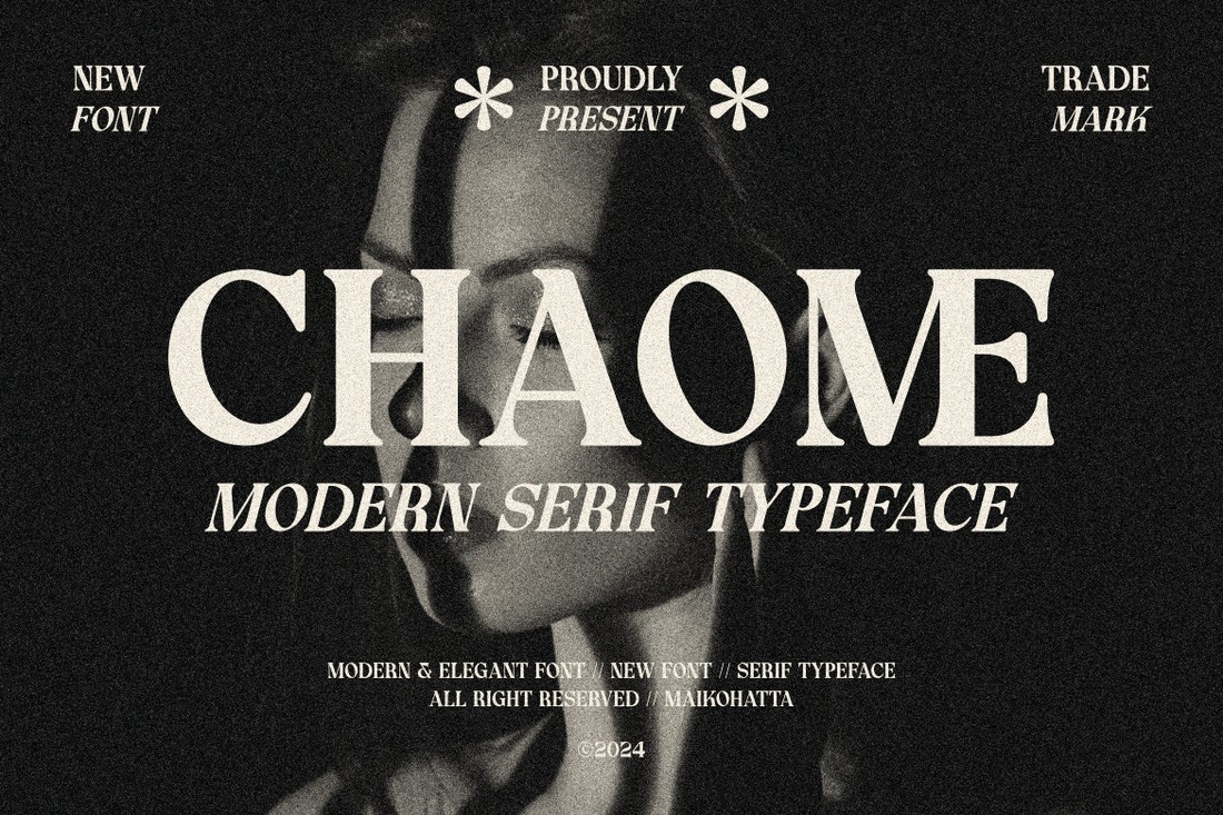 Пример шрифта Chaome Regular