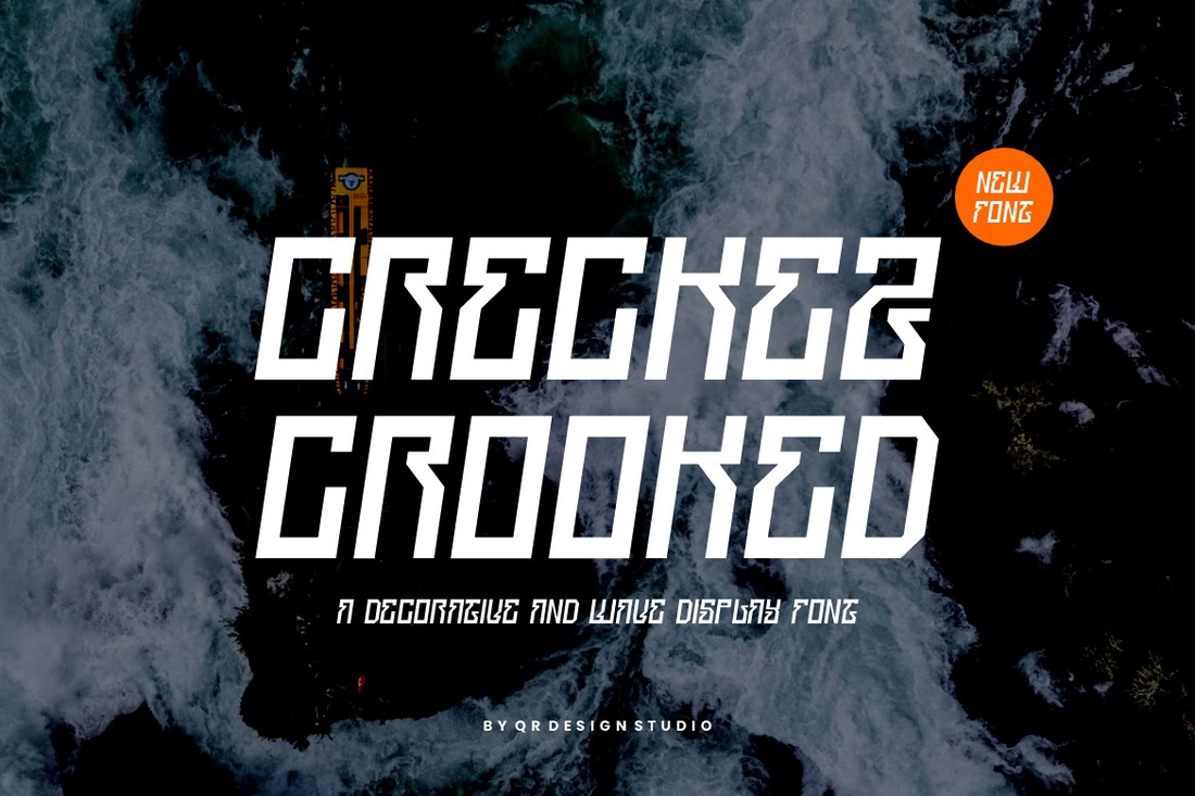 Пример шрифта Creckez Crooked Regular