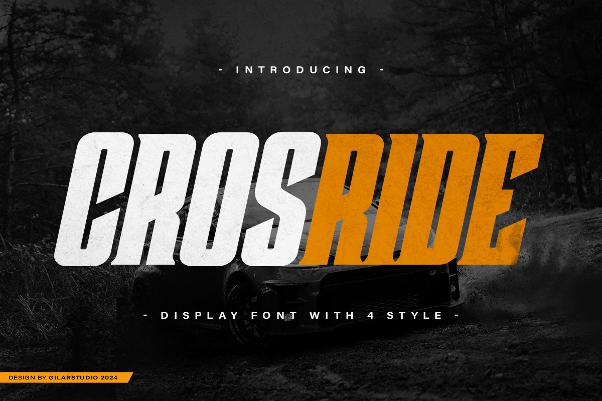 Пример шрифта Crosride Regular