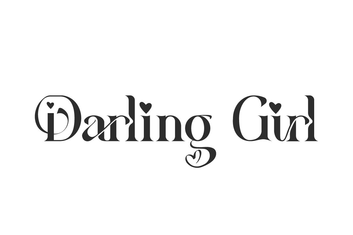 Пример шрифта Darling Girl Regular
