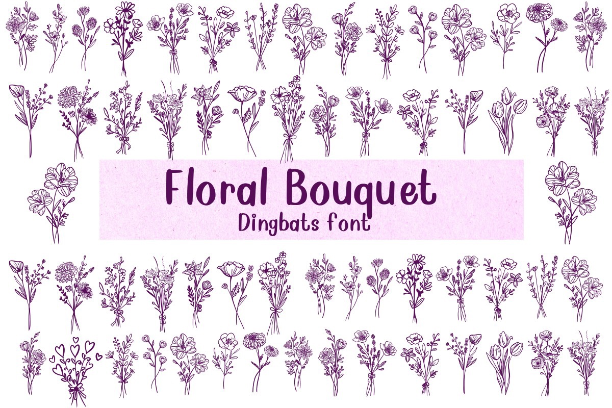 Пример шрифта Floral Bouquet Regular