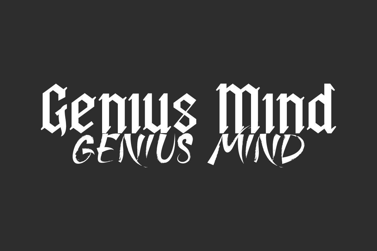 Пример шрифта Genius Mind Regular