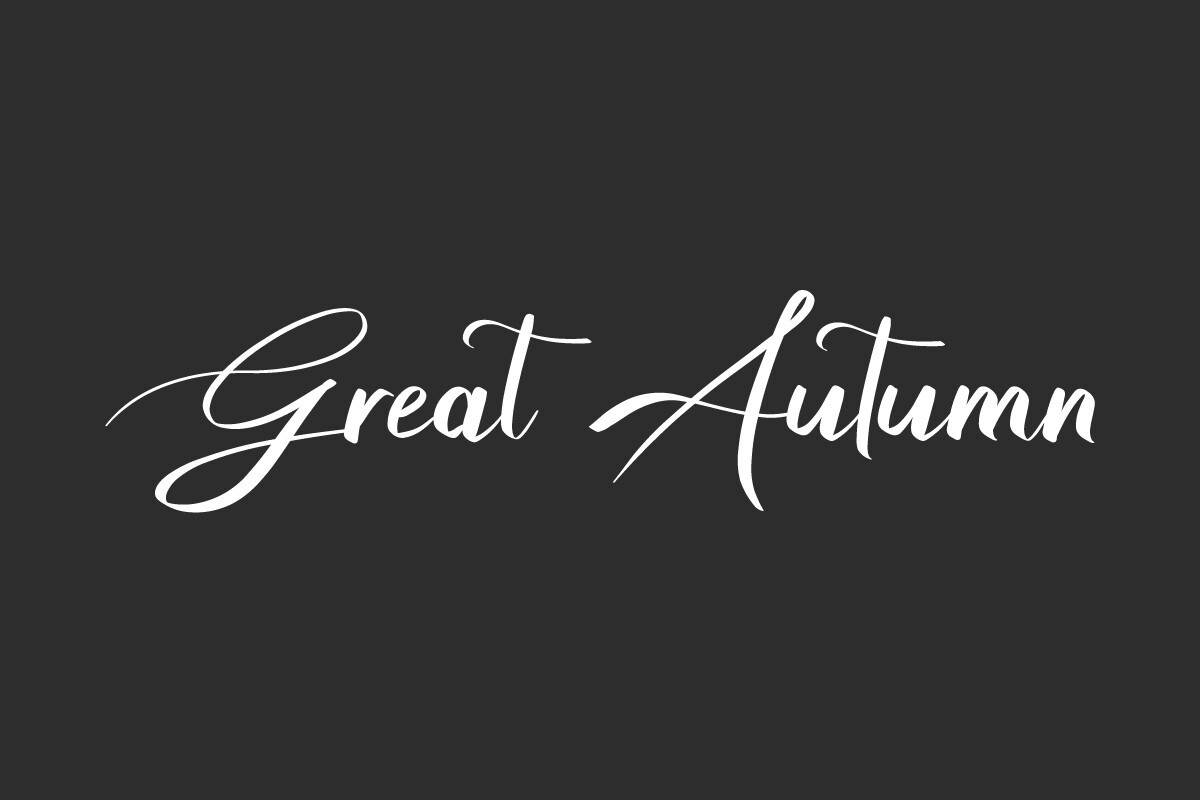 Пример шрифта Great Autumn Regular