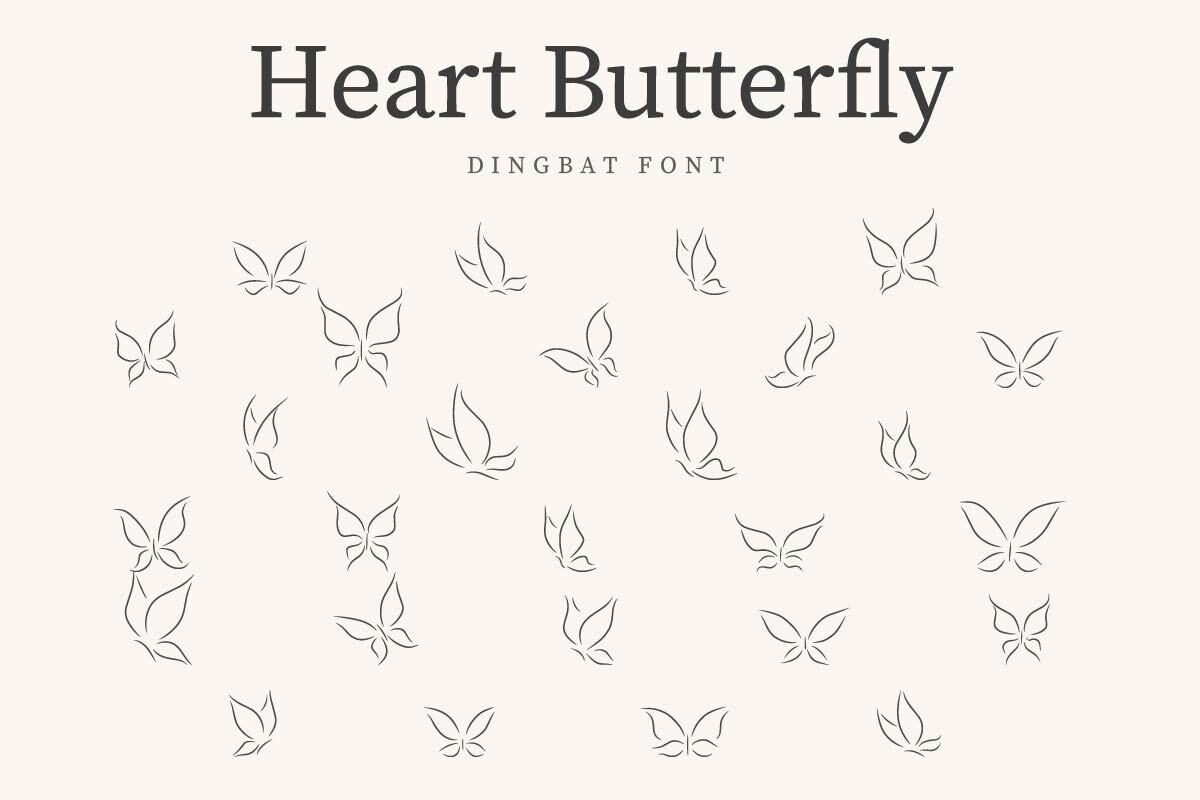 Пример шрифта HeartButterfly Regular