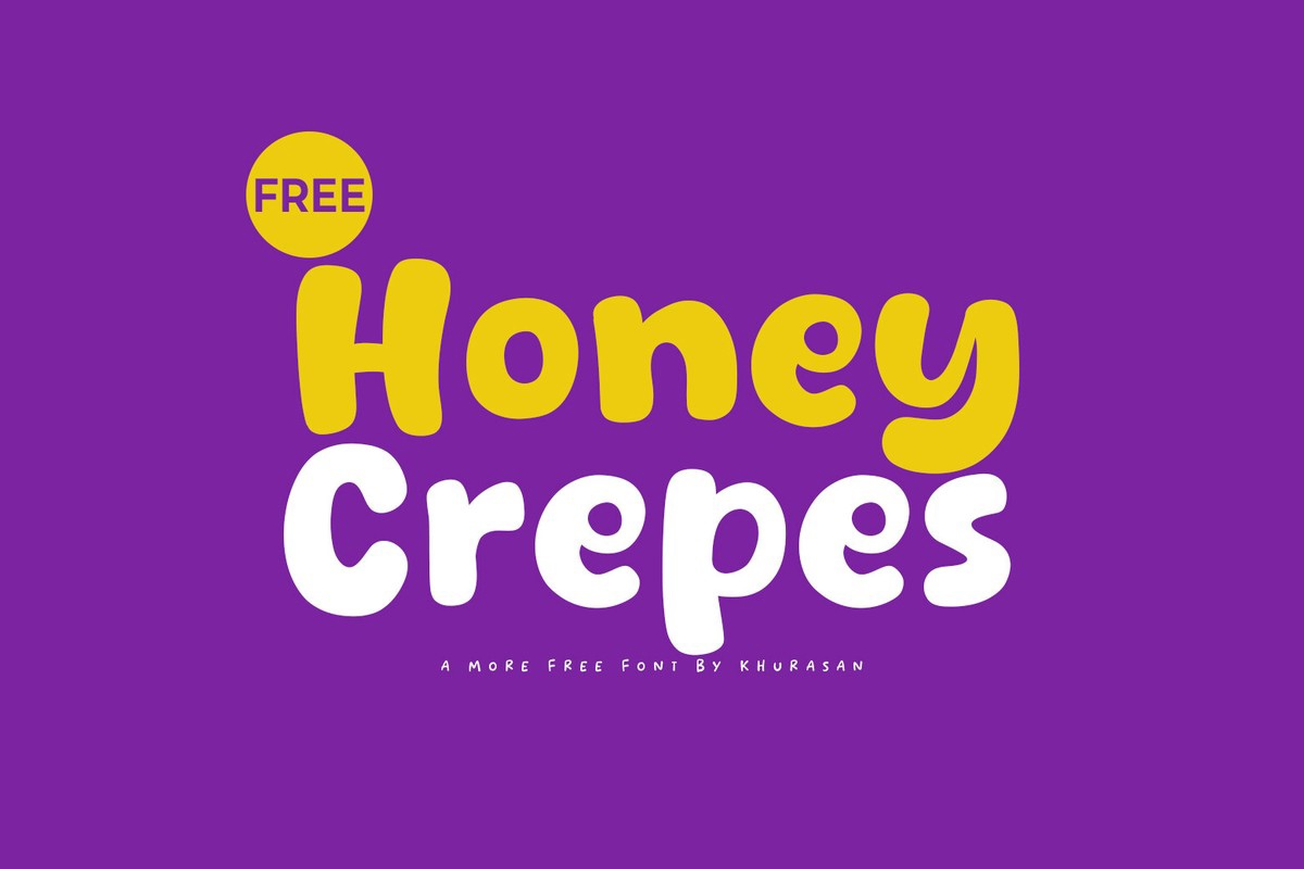 Пример шрифта Honey Crepes Regular