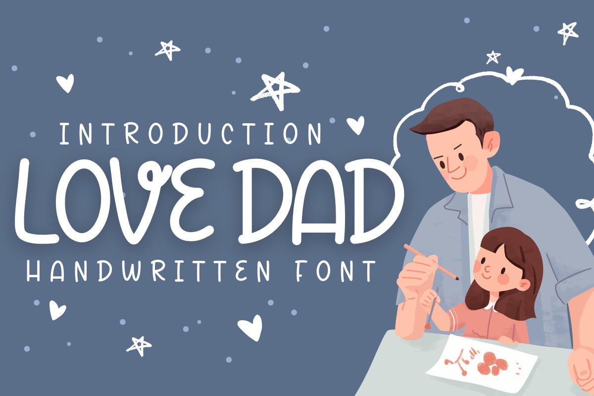 Пример шрифта Love Dad Regular