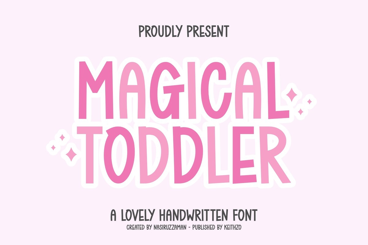 Пример шрифта Magical Toddler Regular