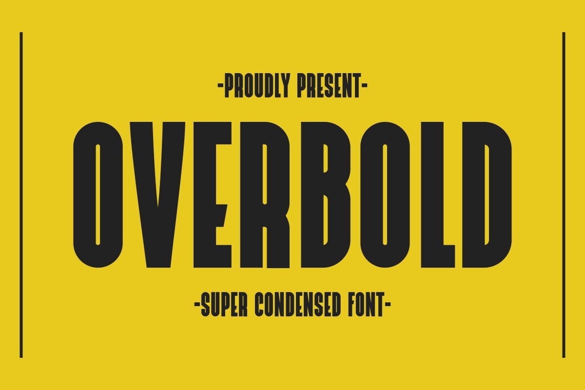 Пример шрифта Overbold Regular