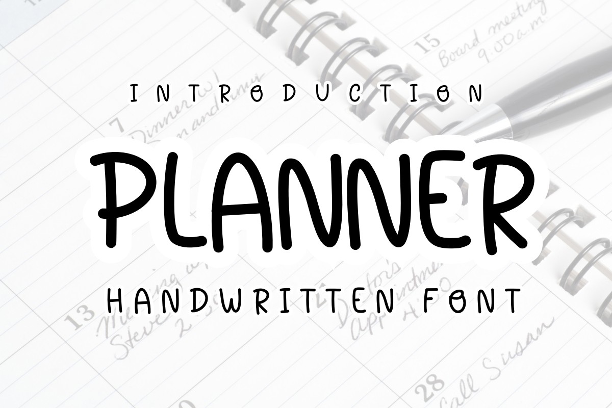 Пример шрифта Planner Regular