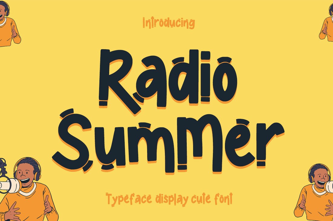 Пример шрифта Radio Summer Regular