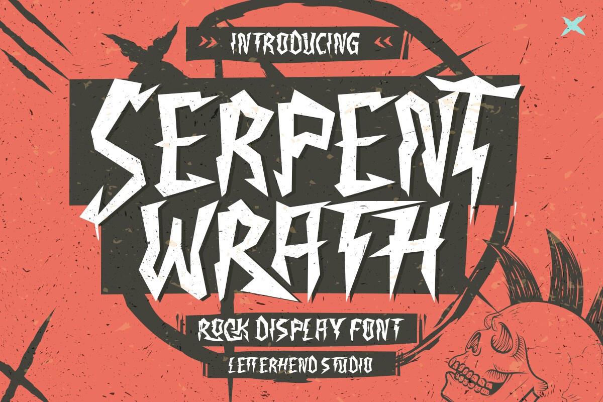 Пример шрифта Serpent Wrath Regular